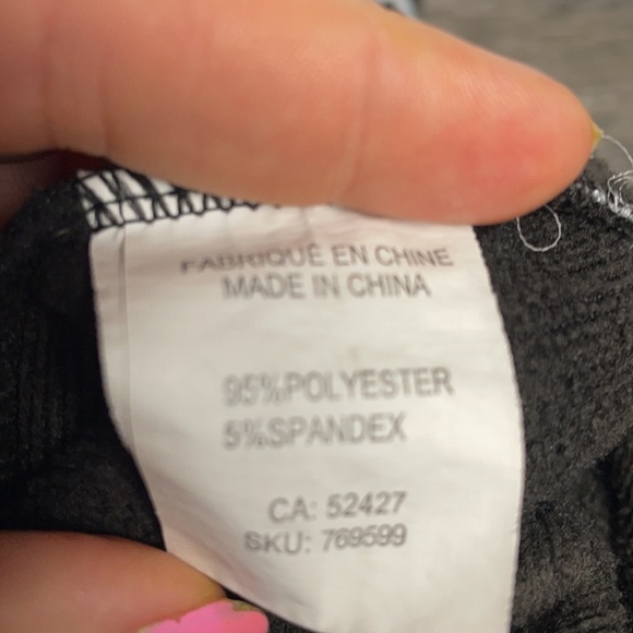 Black and Grey Warm Reindeer Leggings Size Large - Picture 3 of 10